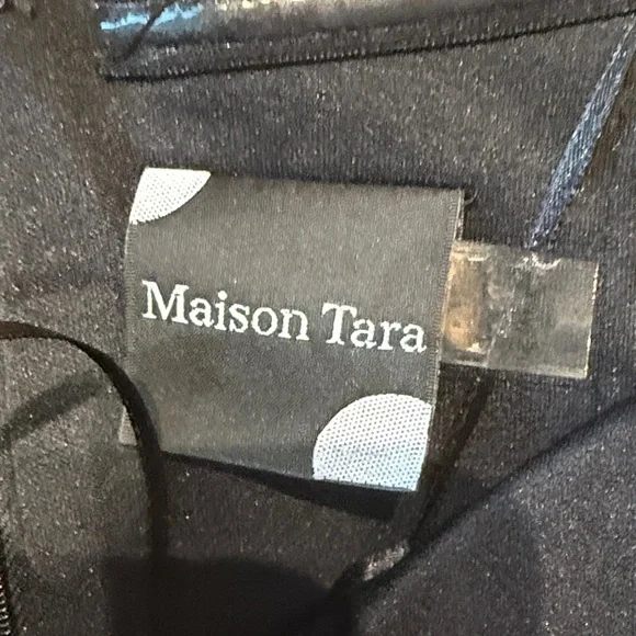 Maison Tara Black and White Strapless Dress - Picture 3 of 5